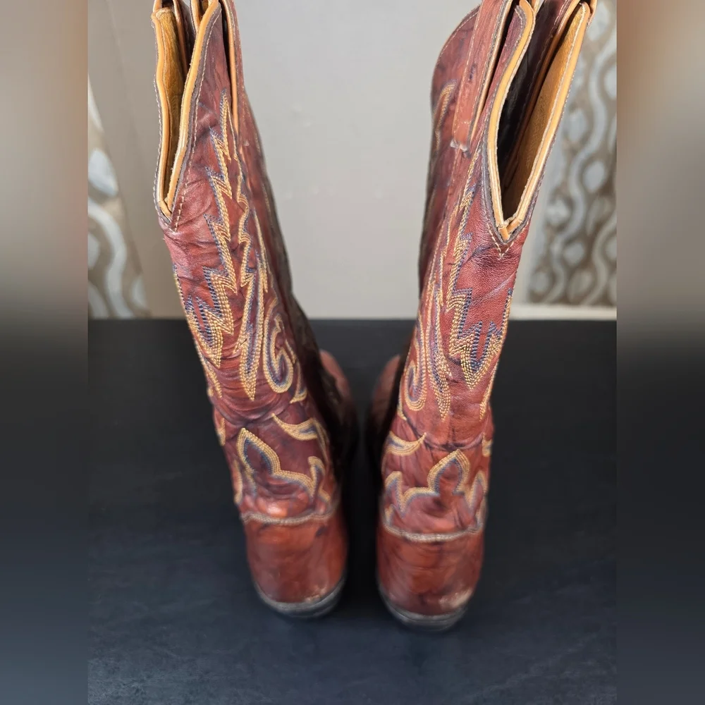 Justin Men's Marbled Deerlite Western Boots - Round Toe